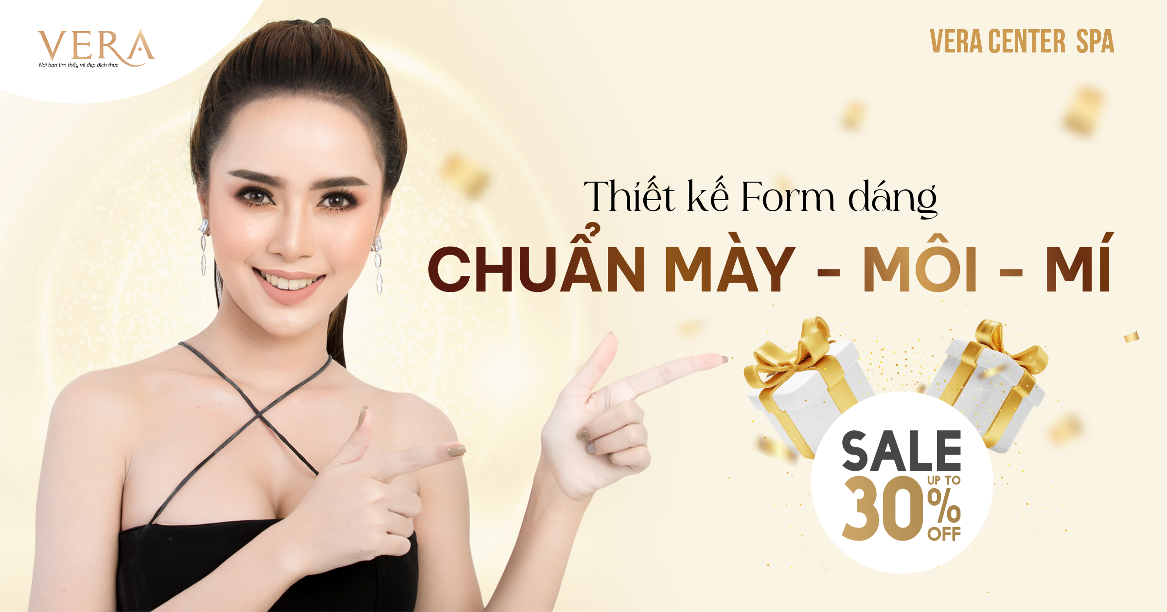 Vera Spa mang đến cho bạn cơ hội làm mới bản thân với ưu đãi lên đến 3️⃣0️⃣% cho các dịch vụ thiết kế form dáng mày - môi - mí.